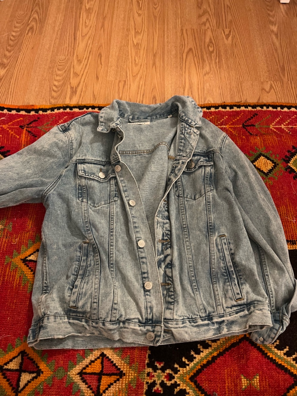 PacSun Women's Light Wash Denim Jacket - Faded Blue